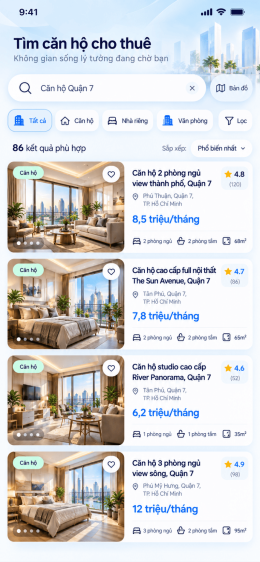 App cho thuê Nhà trọ / Văn phòng / Chung cư
